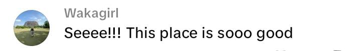 Customer review from Wakagirl: “Seeee!!! This place is sooo good”